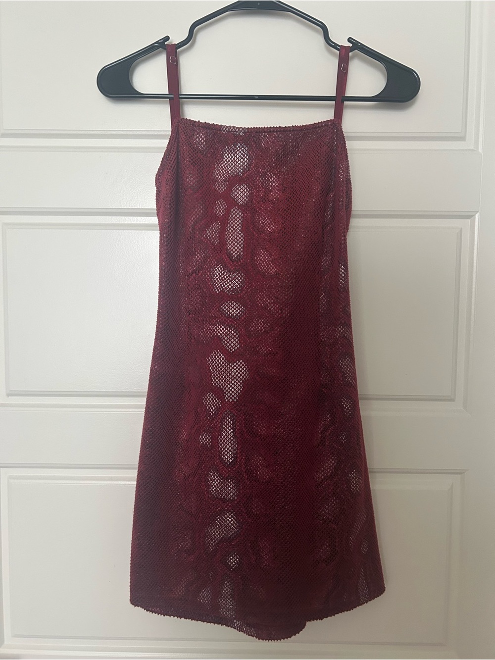 UO Textured Red Snake Print Mini Dress Size Small